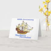 メイフラワー子孫帆船記念日 カード (黄色い花)