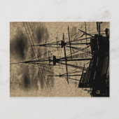 メイフラワー船ヴィンテージ調色はがき ポストカード (正面)