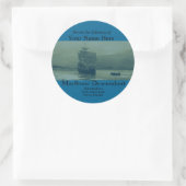 メイフラワー蔵書票 ラウンドシール (バッグ)