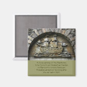 メイフラワー – 石彫り感謝祭マグネット マグネット (正面/裏面)