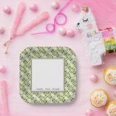 メイブとパープルパターン（の模様が）ある ペーパープレート (パーティー)