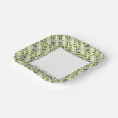 メイブとパープルパターン（の模様が）ある ペーパープレート (傾斜あり)