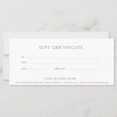 メイブパープルのギフト券エレガント (裏面)