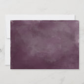 メイブピンクとパープルプラムのフローラ結婚ズ 招待状 (裏面)