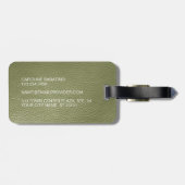 メイブピンクアップルグリーン上品なシンプル格子模様 ラゲッジタグ (裏面横)