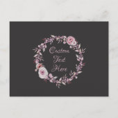 メイブピンクエレガントフローラシック女の子のベビーシャワー インビテーションポストカード (裏面)