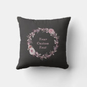 メイブピンクエレガントフローラベビーガール誕生統計 クッション (裏面)