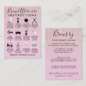 メイブピンクグリッターブローズアフターケアアイコン 名刺 (正面/裏面)