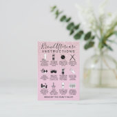 メイブピンクグリッターブローズアフターケアアイコン 名刺 (スタンド正面)