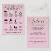 メイブピンクグリッターラッシュエクステンションアフターケアアイコン 名刺 (正面/裏面)