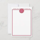 メイブピンク春フローラありがとう サンキューカード (裏面)