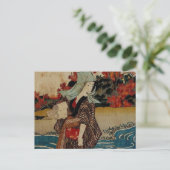 メイプルの下に複数の製品離れの女性 ポストカード (スタンド正面)