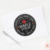 メイプルシロップ赤葉 – 100%ピュア樹木製 ラウンドシール (封筒)