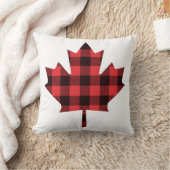 メイプルリーフバッファロープレイドチェック クッション (ブランケット)