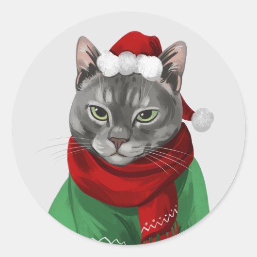 メイベルジョーンズのクリスマスカード封筒用シール ラウンドシール (正面)