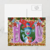 メイベル・セドリック女王。メリークリスマス! シーズンポストカード (正面/裏面)