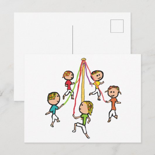 メイポール踊り ポストカード (正面/裏面)