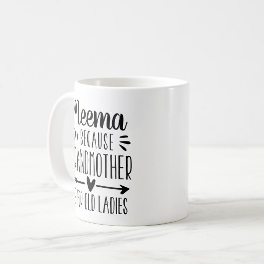メイマおもしろい祖母引用文 コーヒーマグカップ (正面左)