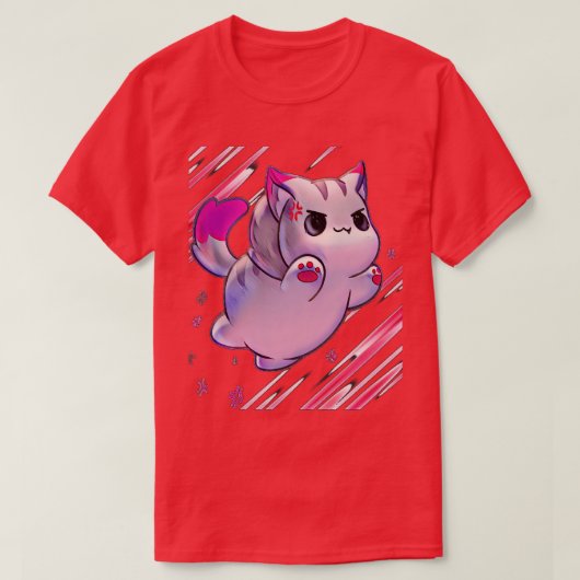 メイムーズ・アフマウ・キャットプラッシュTシャツ Tシャツ (デザイン正面)