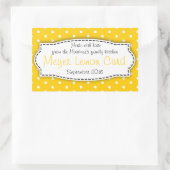 メイヤーレモンカード黄色の食品ラベルのシール 長方形シール (バッグ)