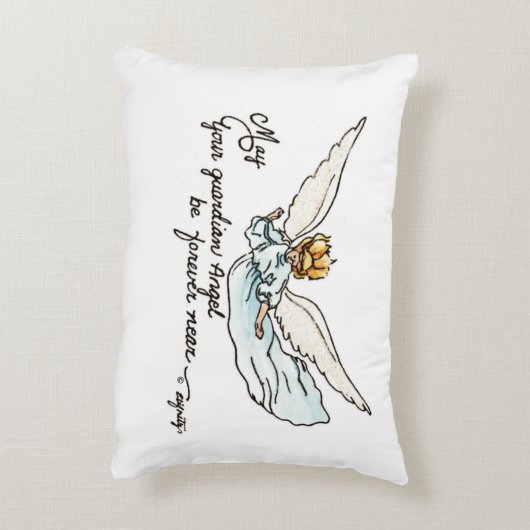 メイユアガーディアンエンジェルビニア祈りの言葉スケッチ  アクセントクッション (裏面(縦))