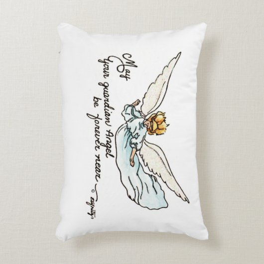 メイユアガーディアンエンジェルビニア祈りの言葉スケッチ アクセントクッション (正面(垂直))