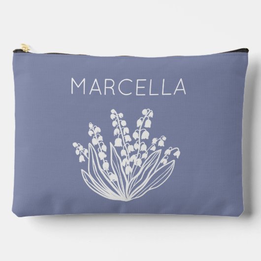 メイリリーオブザバレーブーケフローラ名前をカスタムする アクセサリーポーチ (正面)