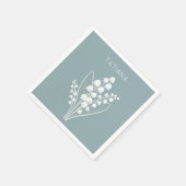 メイリリーオブザバレーブーケフローラ名前をカスタムする スタンダードカクテルナプキン (角)