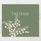 メイリリーオブザバレーブーケフローラ名前をカスタムする スパークリングワインラベル (シングルラベル)