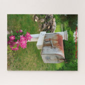 メイル素朴ボックスバーモント。クリスマスグリーティング ジグソーパズル (横)