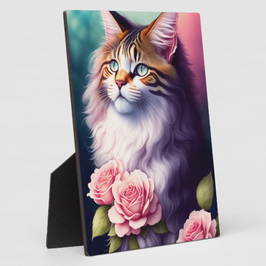 メインかわいらしクーン&フラワーズテーブルトップ フォトプラーク (側面)