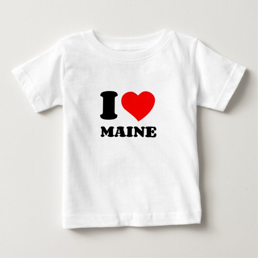 メインが大好き ベビーTシャツ (正面)
