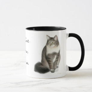 メインのあらいぐまのお母さん猫のマグ マグカップ