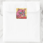 メインのあらいぐまのステッカー スクエアシール (バッグ)