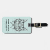 メインのあらいぐまのポートレート|はあなたの名前を加えます ラゲッジタグ (正面横)