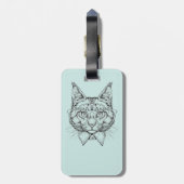 メインのあらいぐまのポートレート|はあなたの名前を加えます ラゲッジタグ (裏面縦)