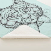 メインのあらいぐまのポートレート シェルパブランケット (3/4)