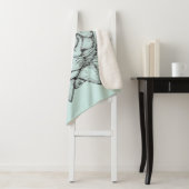 メインのあらいぐまのポートレート シェルパブランケット (インサイチュ)