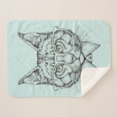 メインのあらいぐまのポートレート シェルパブランケット (正面(横))