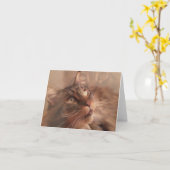 メインのあらいぐまのメッセージカード カード (黄色い花)