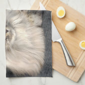 メインのあらいぐま猫のふきん キッチンタオル (四つ折り)