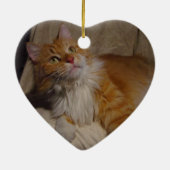 メインのあらいぐま猫のオーナメント セラミックオーナメント (裏面)