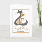 メインのあらいぐま猫のバレンタインの挨拶状 シーズンカード (裏面)