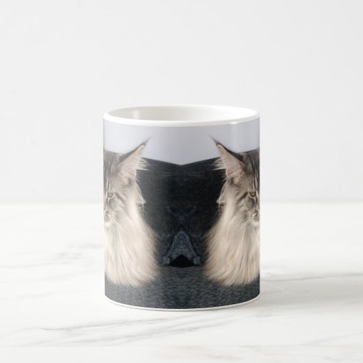 メインのあらいぐま猫のマグ コーヒーマグカップ (中央)