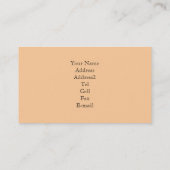 メインのあらいぐま猫の名刺 名刺 (裏面)