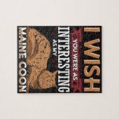 メインのあらいぐま猫 ジグソーパズル (横)