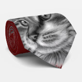 メインのあらいぐま猫 ネクタイ (ロール)