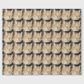 メインのあらいぐま猫 ラッピングペーパー (フラット)