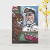 メインのあらいぐまCATの巨大なメッセージカード カード (黄色い花)