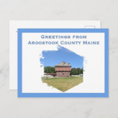 メインのアロオストックウォーブロックハウスアットフォートケント ポストカード (正面/裏面)